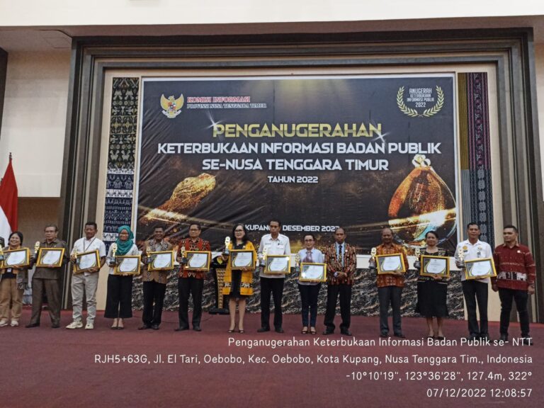 BBPP Kupang Raih Penghargaan Sebagai Badan Publik Informatif Versi KIP NTT